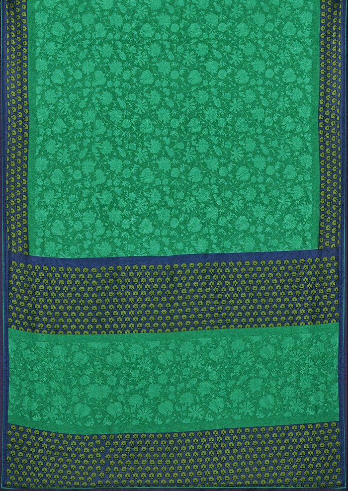 Teal Green Tusser Silk Saree Ashvi 26239 