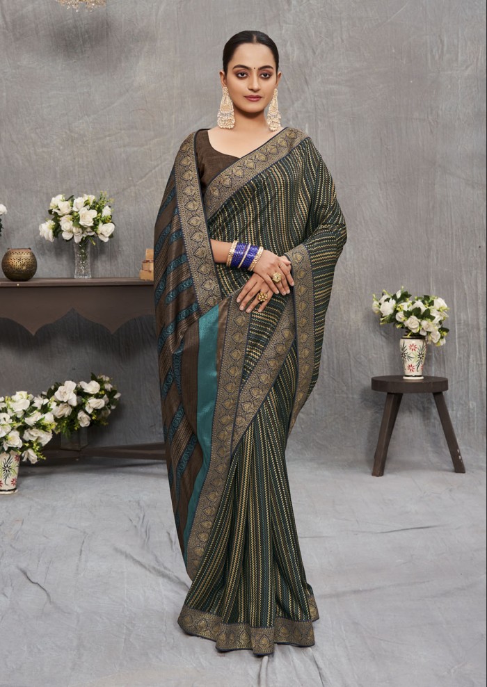 Brown Tusser Silk Saree Ashvi 26242 