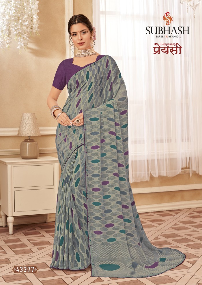  Grey Brasso Saree 