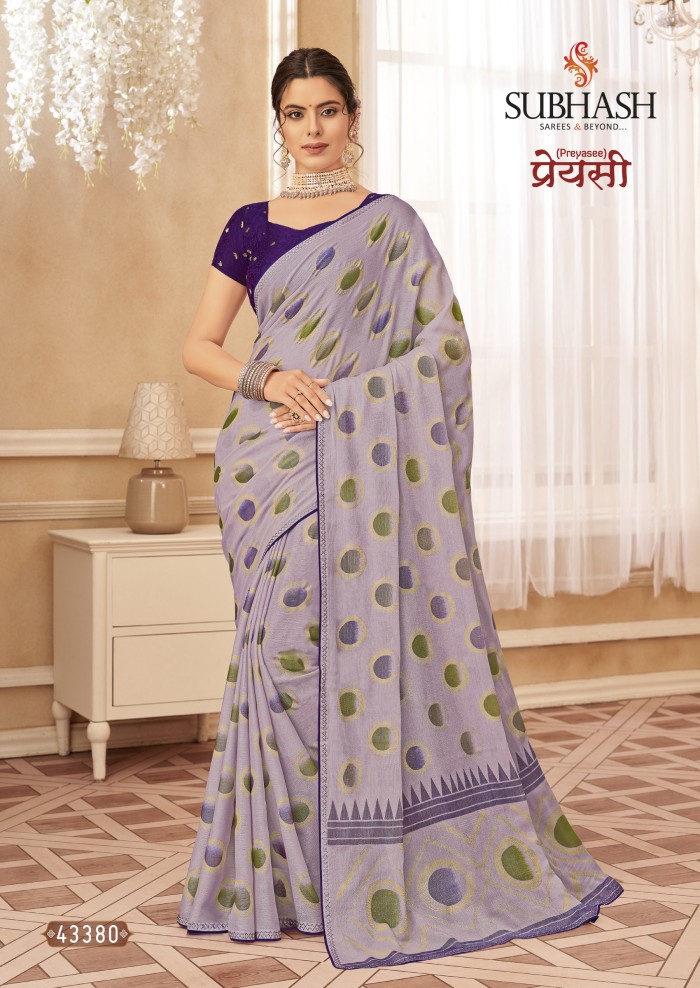  Purple Brasso Saree 