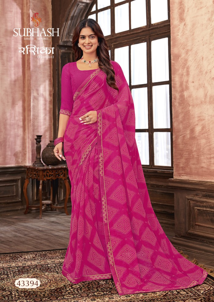 Rani Georgette saree