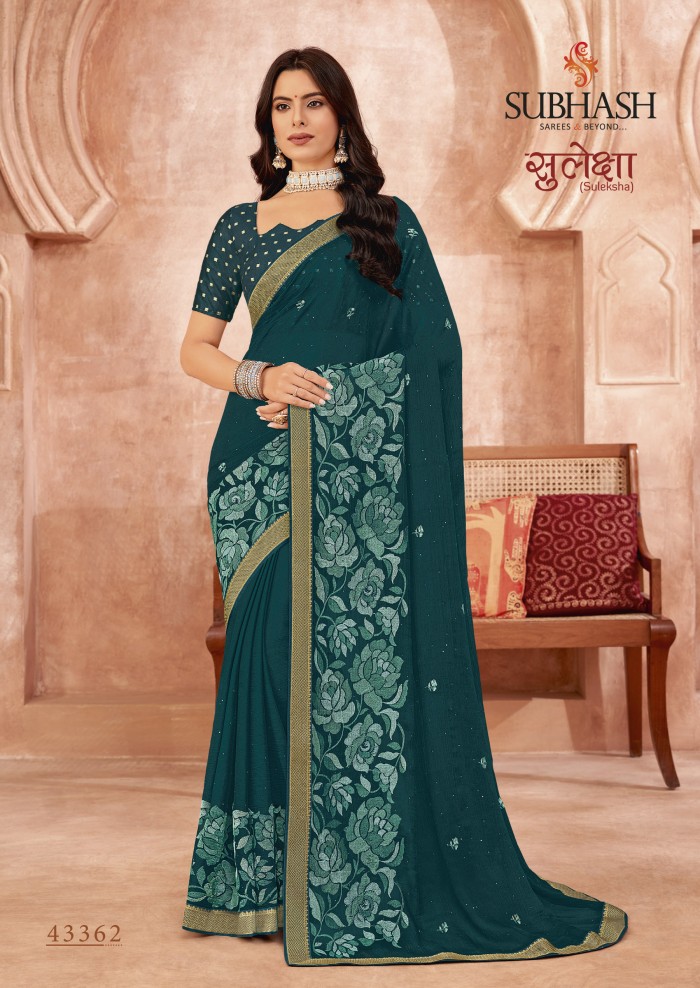 Morpich Chiffon saree