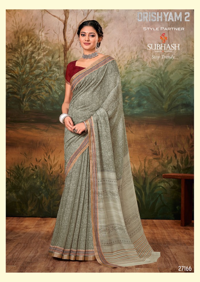 VINTAGE GREY SAREE