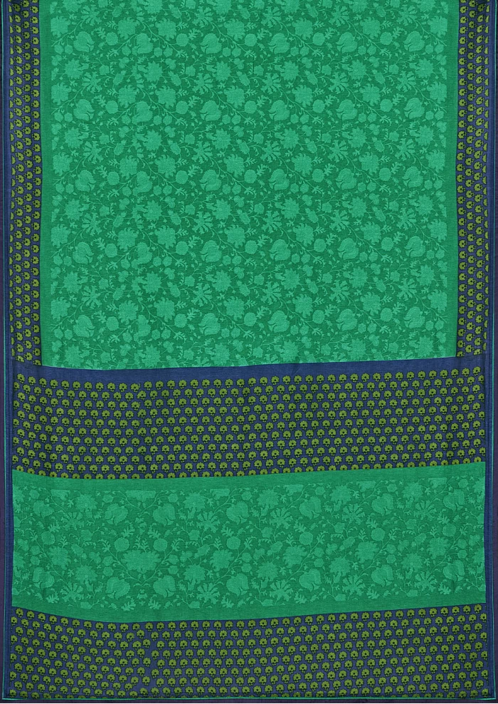 Teal Green Tusser Silk Saree Ashvi 26239 