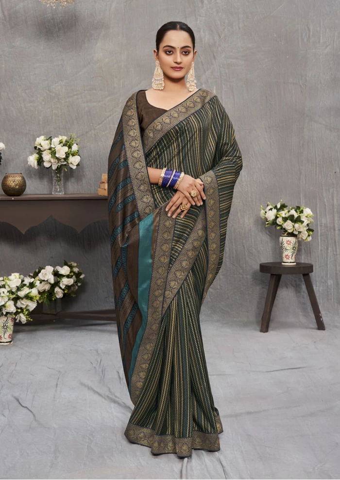 Brown Tusser Silk Saree Ashvi 26242 