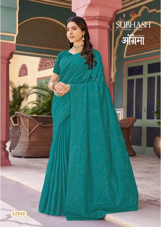 Rama Tussar Silk Saree 