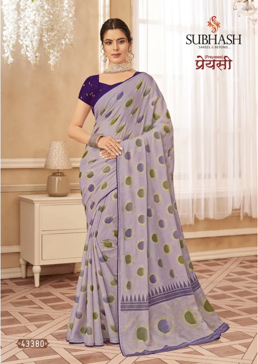  Purple Brasso Saree 