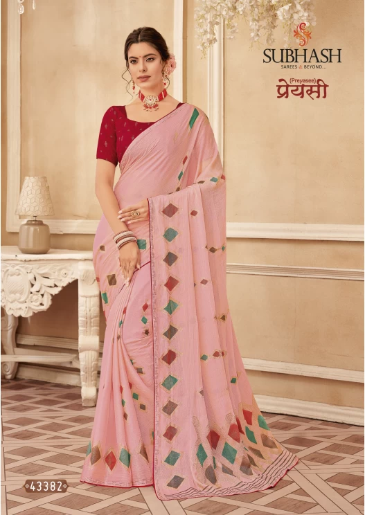  Pink Brasso Saree 