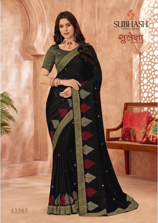 Black Chiffon saree