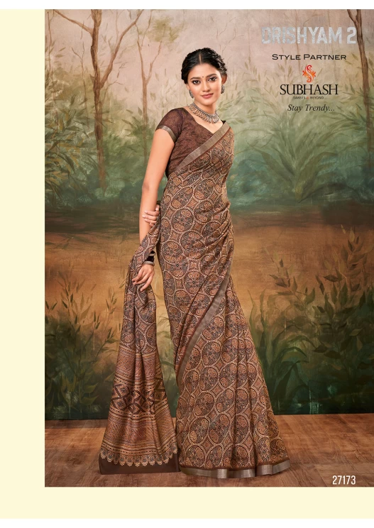 BROWN SAREE